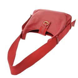HERMES Hermes Sacoche Red □C stamp (circa 1999) Women's Buffle Skipper Tote Bag B Rank Used Ginzo