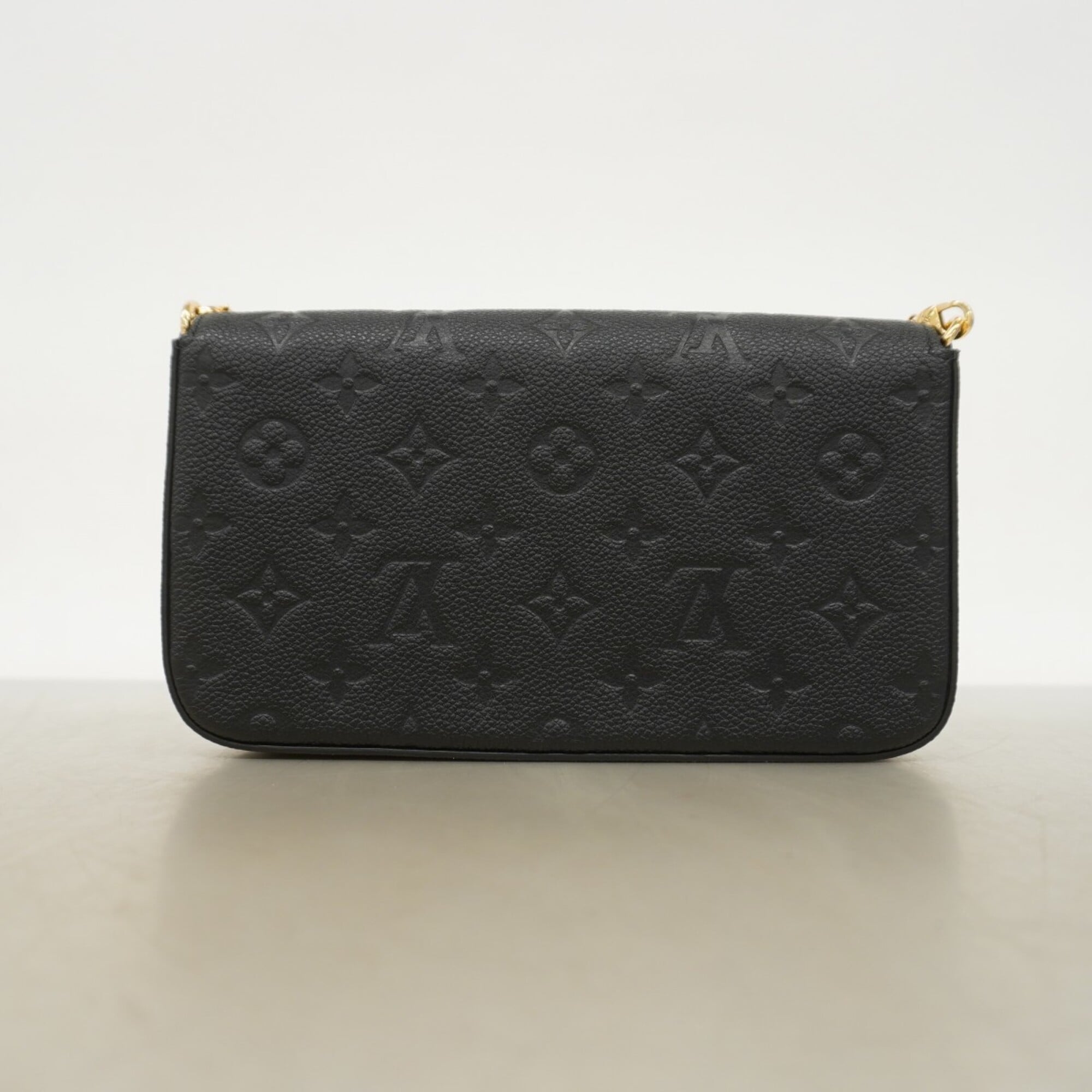 Louis Vuitton Monogram Empreinte Pochette Felicie M82477 Noir (Women's Wallet/Shoulder Wallet)