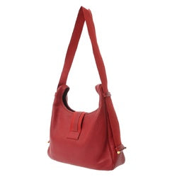 HERMES Hermes Sacoche Red □C stamp (circa 1999) Women's Buffle Skipper Tote Bag B Rank Used Ginzo