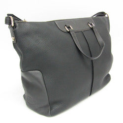 Tod's 2-way Bag Women Leather Handbag,Shoulder Bag Dark Gray