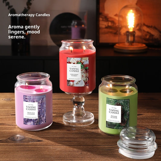 Christmas Best-Selling Large Jar 550g Candle Fragrance Essential Oil Smoke-Free Soy Wax High-End Gift