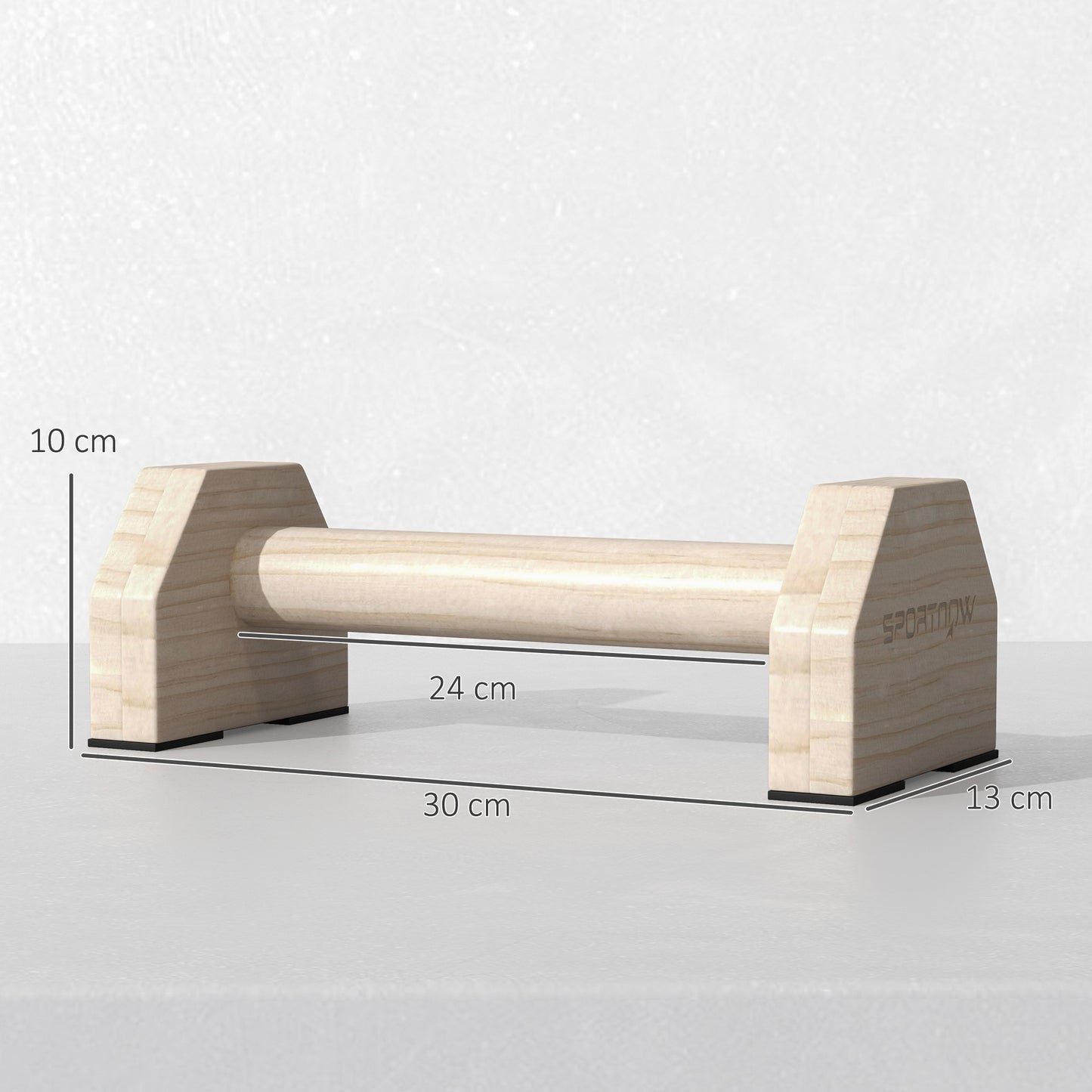 SPORTNOW Wooden Parralletes Bars, Push Up Handles With Non-Slip Base, Calisthenics Equipment, For Home Gym, Training