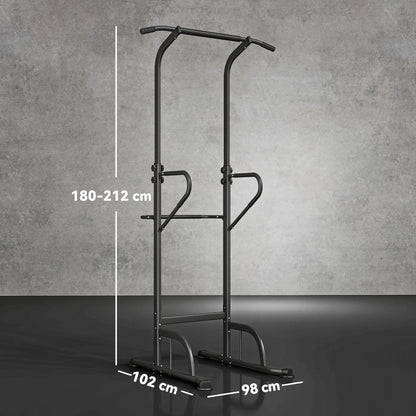 Power Tower Dip Station Pull Up Bar Multi-Function Push Up Equipment With Adjustable Height For Home Gym Strength Training Workout Fitness